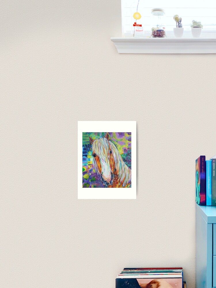 Thumbnail 2 of 3, Art Print, Haflinger Horse designed and sold by gwennpaints.