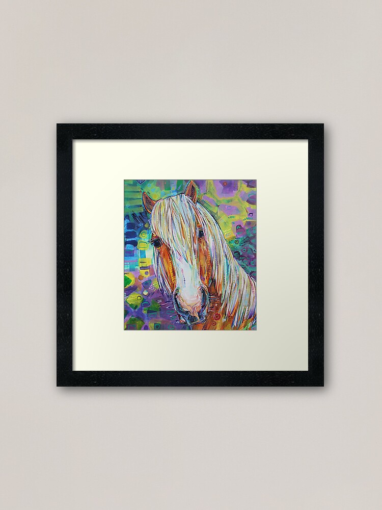 Thumbnail 1 of 7, Framed Art Print, Haflinger Horse designed and sold by gwennpaints.