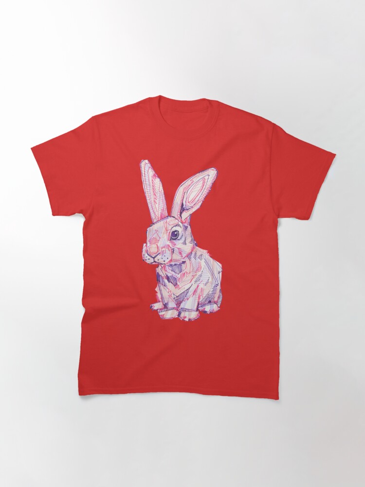 Alternate view of Pink Rabbit Drawing - 2017 Classic T-Shirt