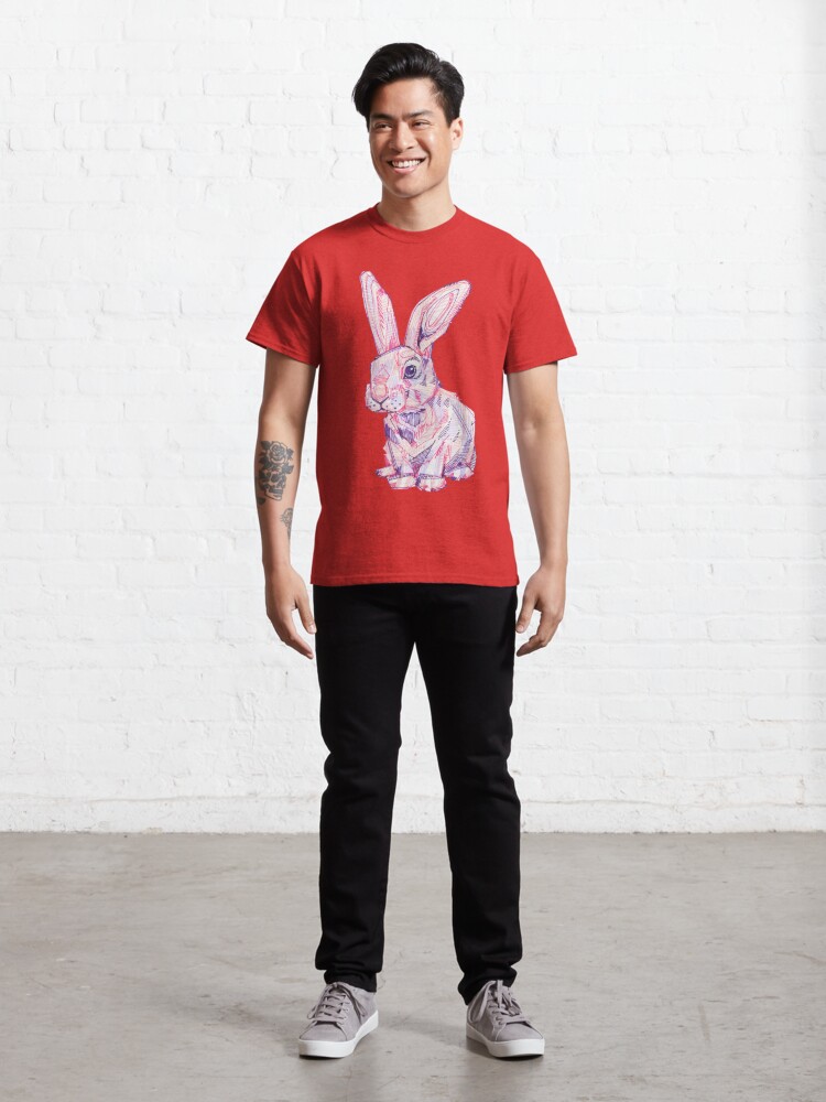 Alternate view of Pink Rabbit Drawing - 2017 Classic T-Shirt