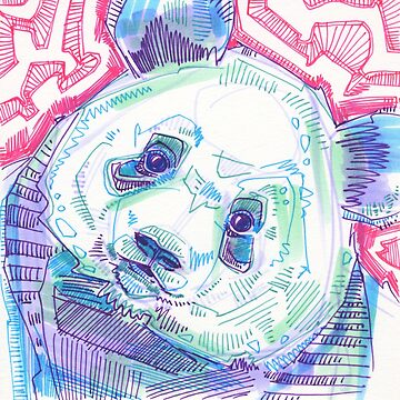 Artwork thumbnail, Panda Drawing - 2016 by gwennpaints