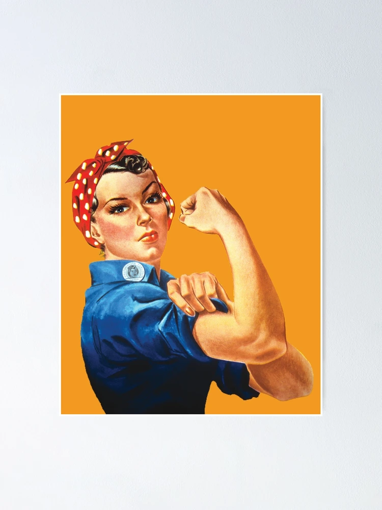 Poster Vintage Rosie Riveter, em Mdf, Usado, Item de Decoração Usado  91869649