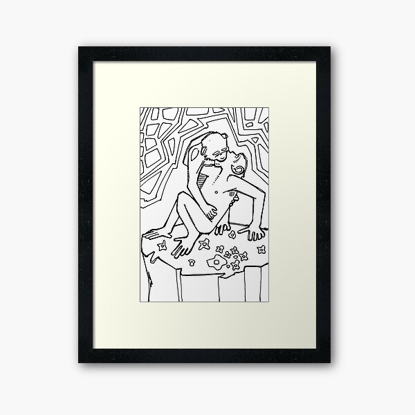 Bonobo, Coloring Page Framed Art Print