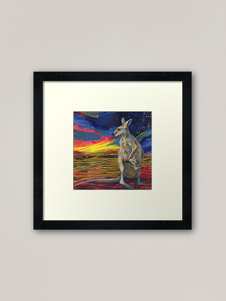 Alternate view of Red Kangaroo Painting - 2012 Framed Art Print