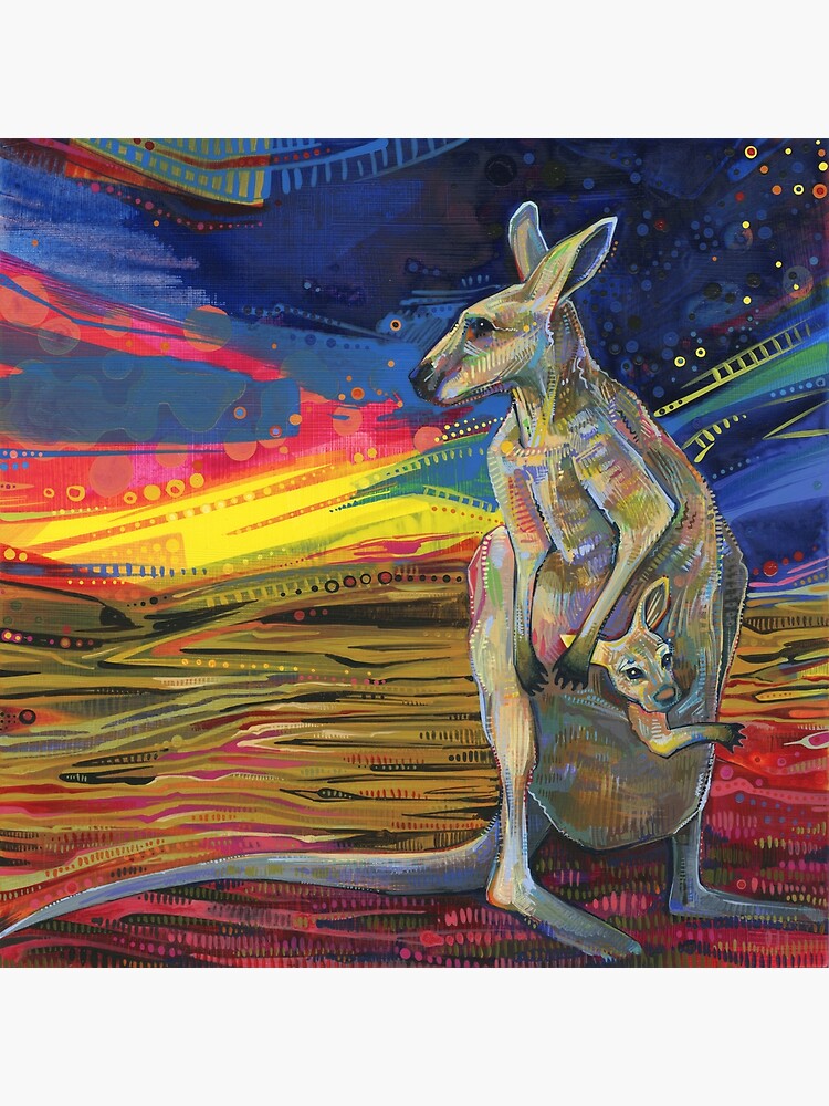 Red Kangaroo Painting - 2012 by gwennpaints