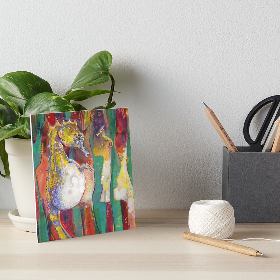 Pot-bellied Seahorse Painting - 2012 Art Board Print