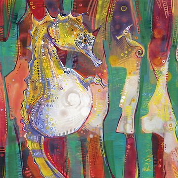 Artwork thumbnail, Pot-bellied Seahorse Painting - 2012 by gwennpaints