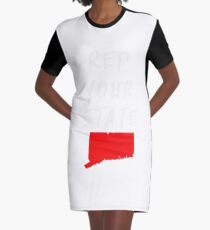 REP YOUR STATE CONNECTICUT Graphic T-Shirt Dress