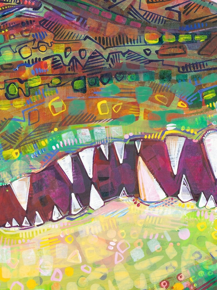 Crocodile Painting - 2015 by gwennpaints