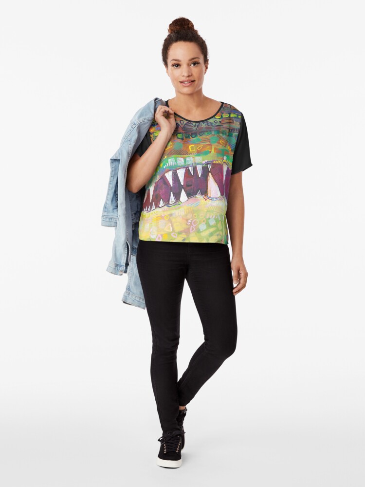 Alternate view of Crocodile Painting - 2015 Chiffon Top