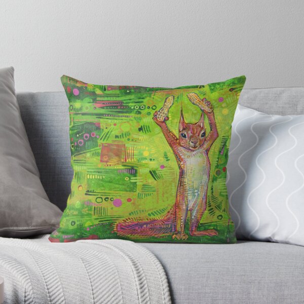 Nuts Painting - 2014 Throw Pillow