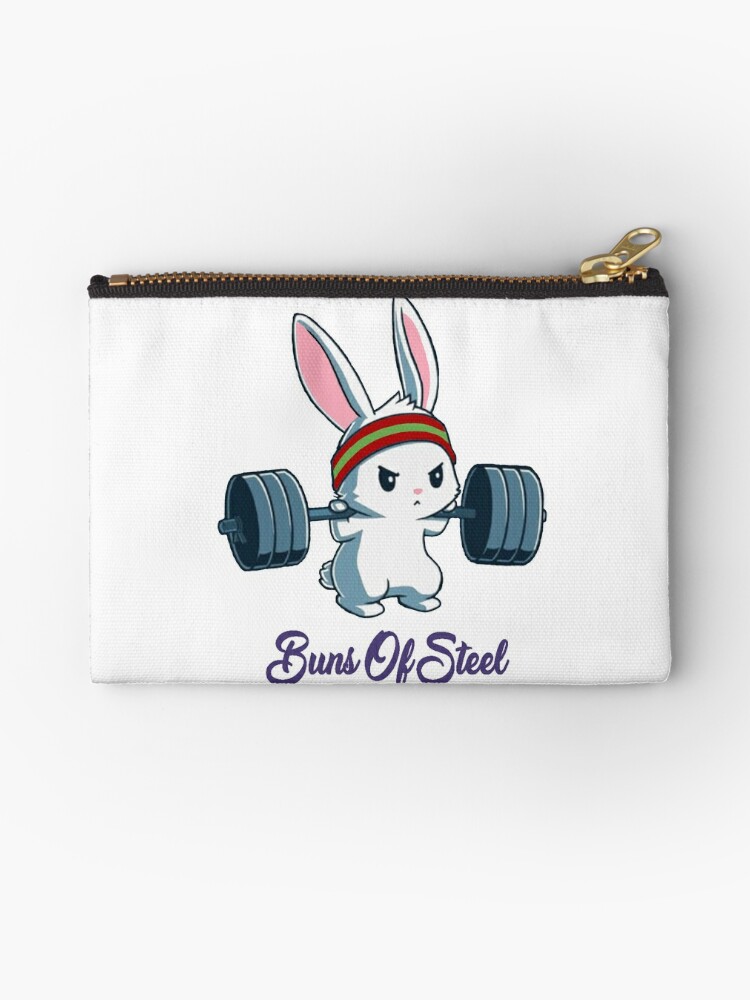 Buns Of Steel Fitness Rabbit Bunny Lover Gym Workout | Zipper Pouch