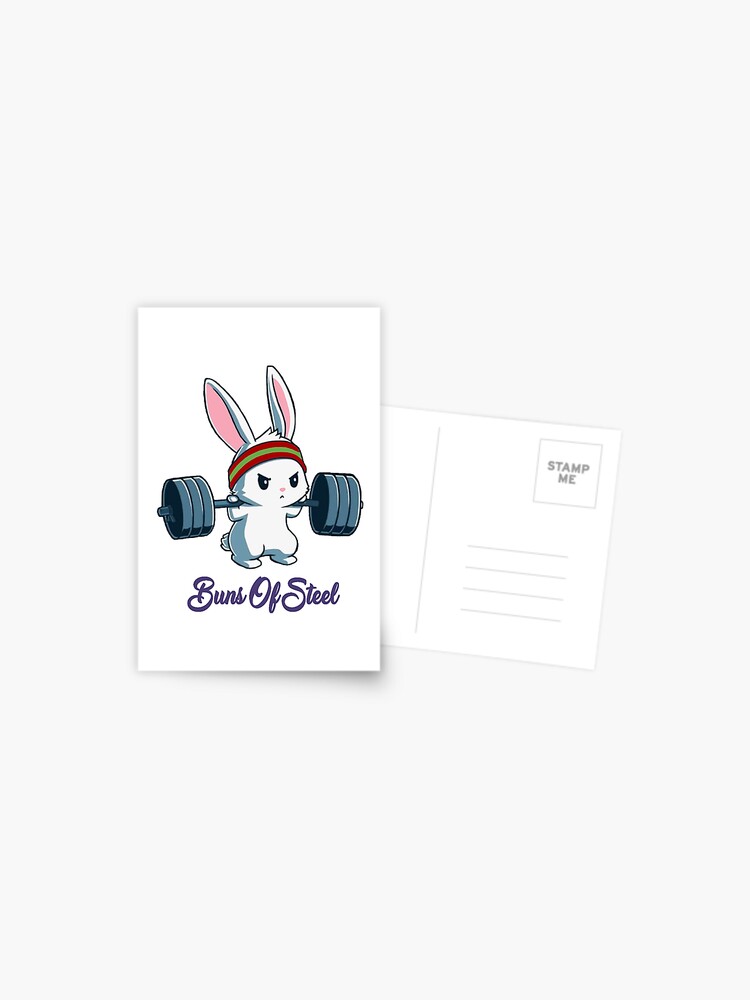 Buns Of Steel Fitness Rabbit Bunny Lover Gym Workout | Postcard