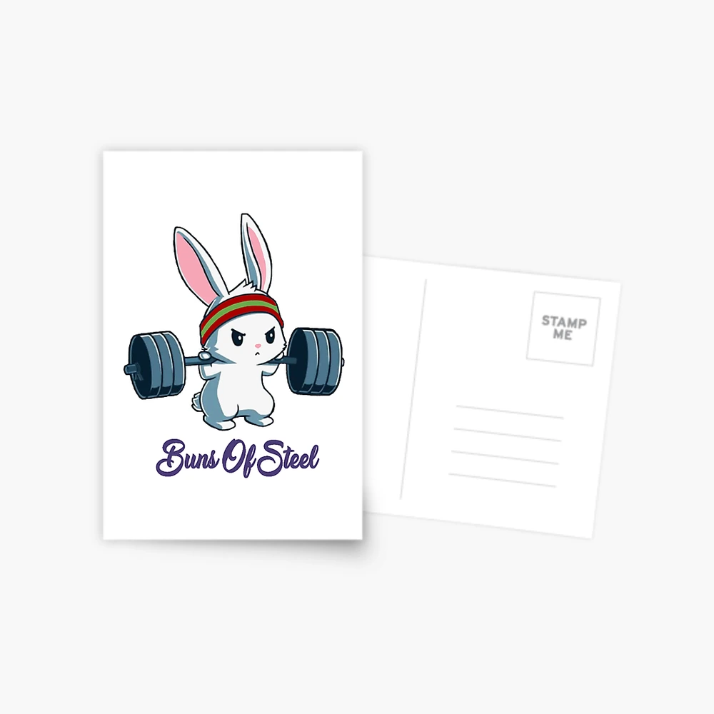 Buns Of Steel Fitness Rabbit Bunny Lover Gym Workout | Postcard