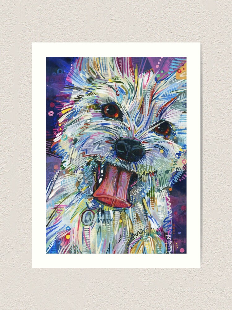 Alternate view of Westie mix painting - 2012 Art Print