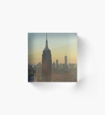 New York Sunset Acrylic Block