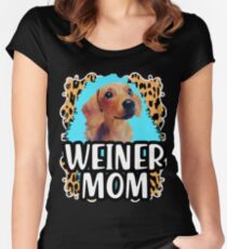 Weiner mom dachshund mom lover Women's Fitted Scoop T-Shirt