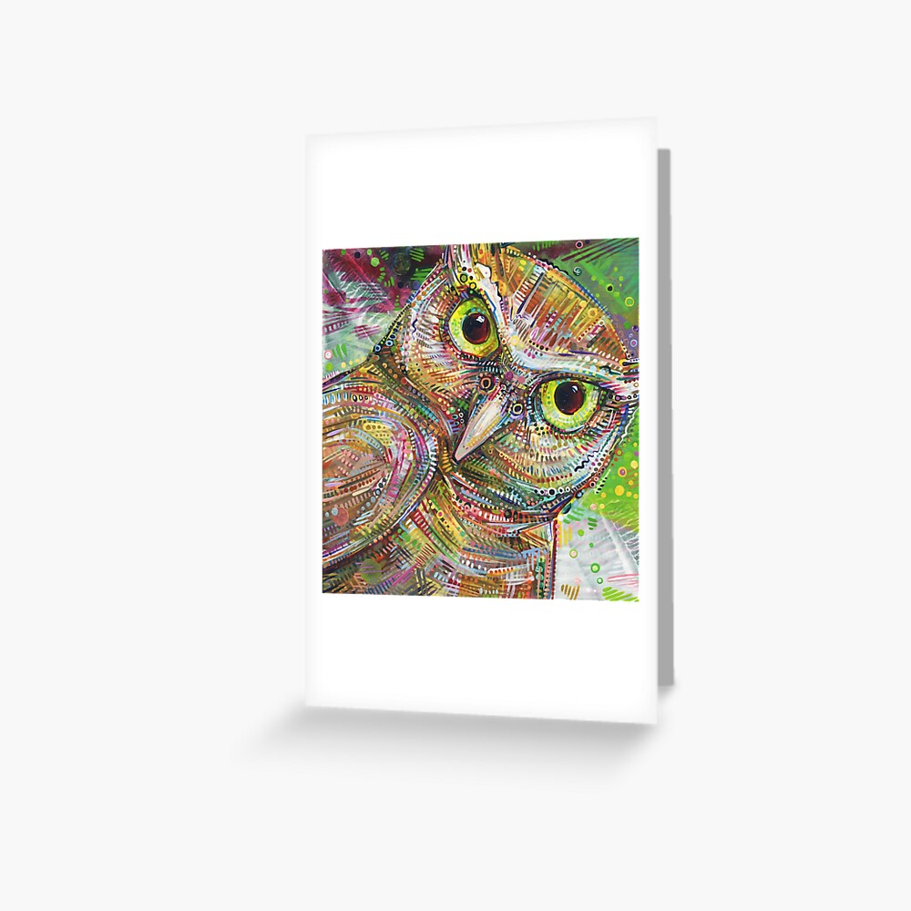 Owl Painting - 2014 Greeting Card
