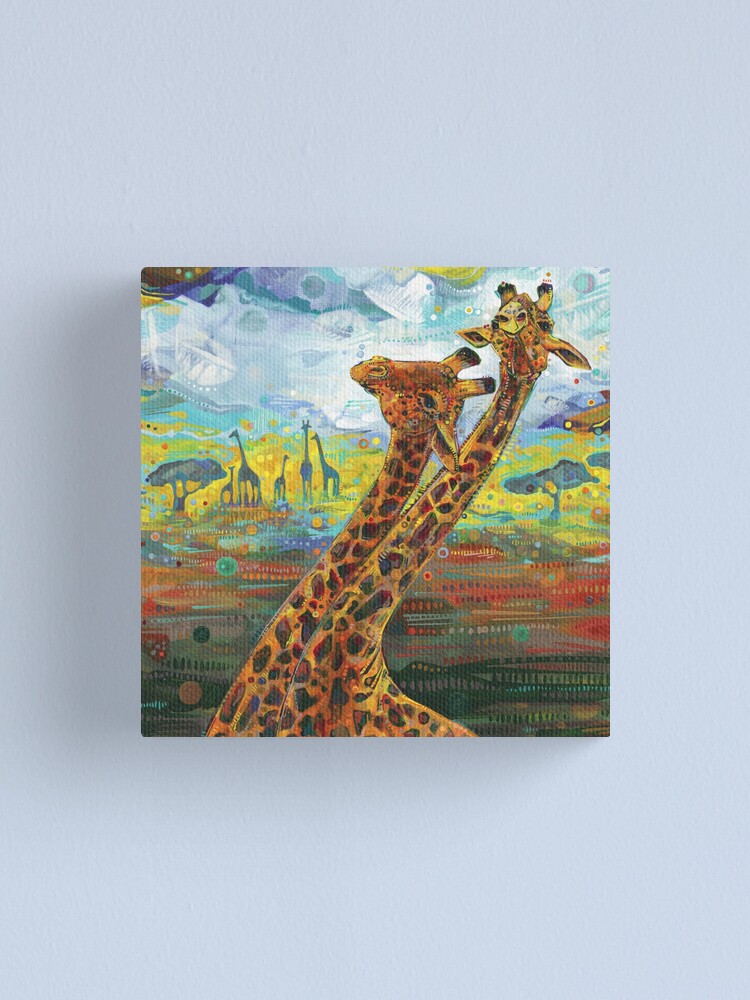 Alternate view of Giraffes painting - 2012 Canvas Print