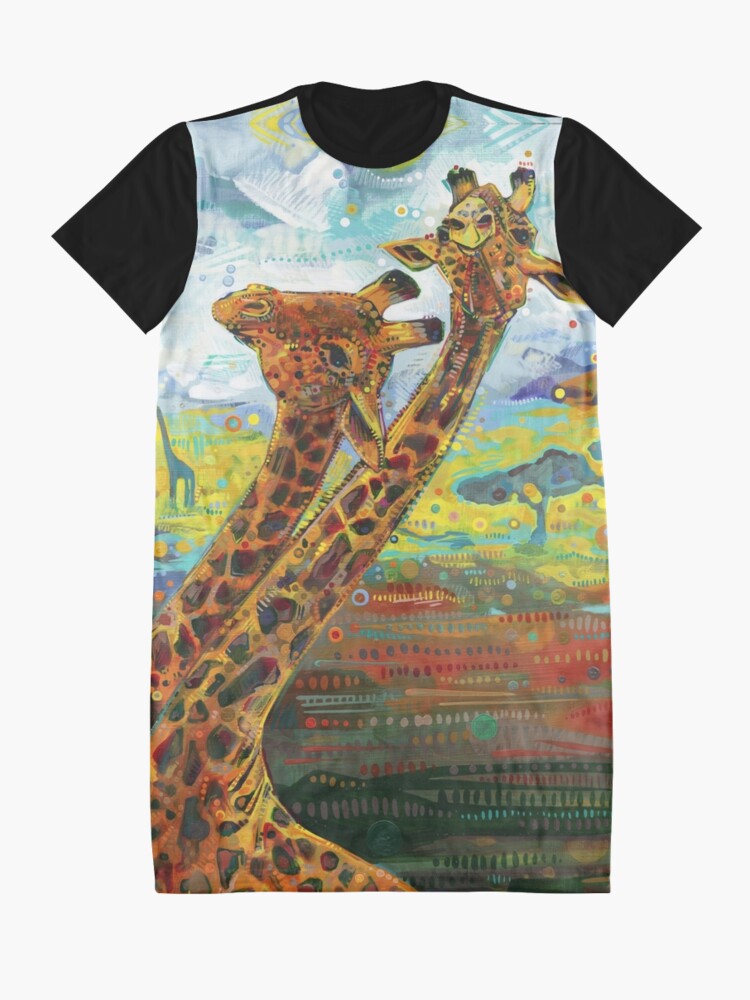 Alternate view of Giraffes Painting - 2012 Graphic T-Shirt Dress
