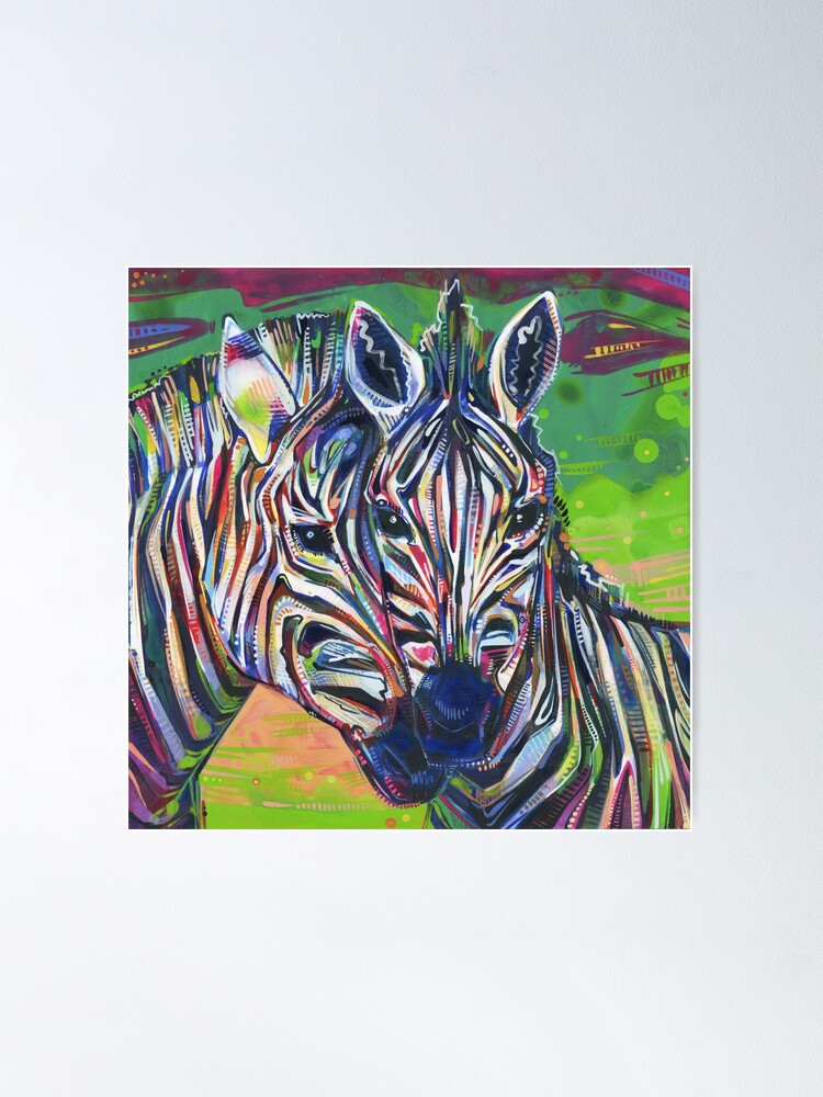 Alternate view of Zebras Painting - 2012 Poster