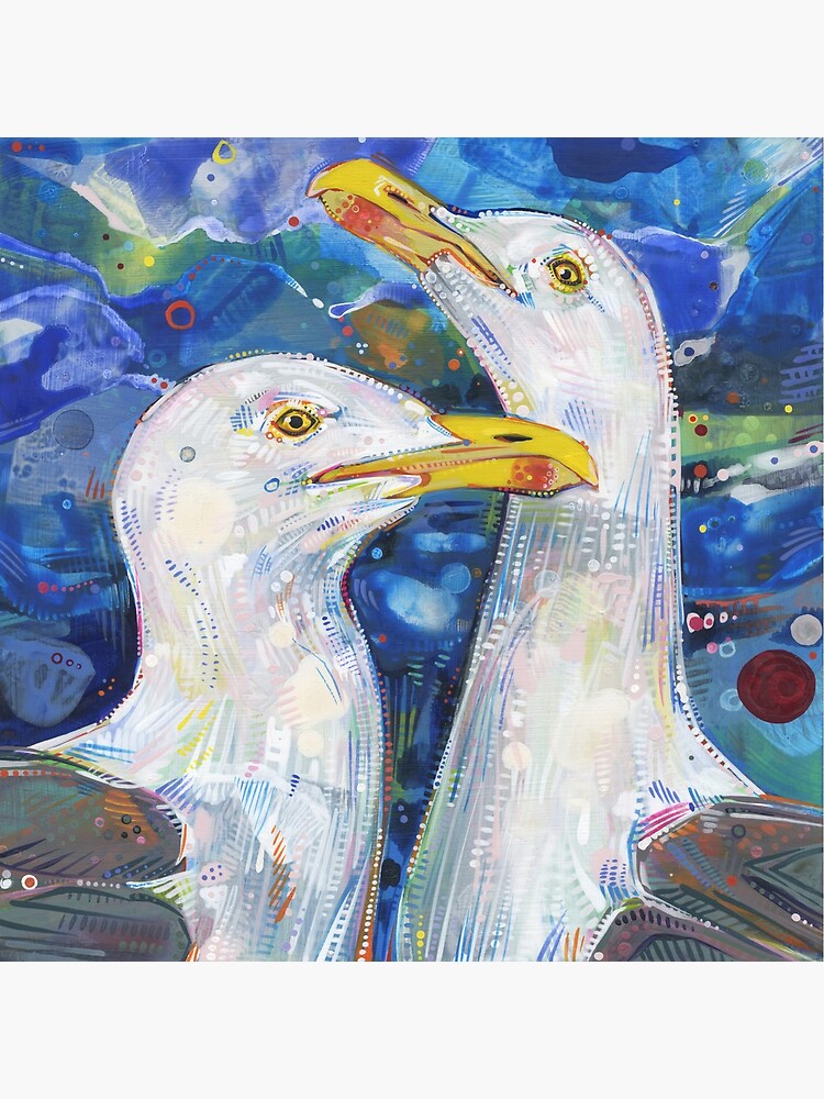 Thumbnail 5 of 5, Acrylic Block, Western Gulls Painting - 2012 designed and sold by Gwenn Seemel.