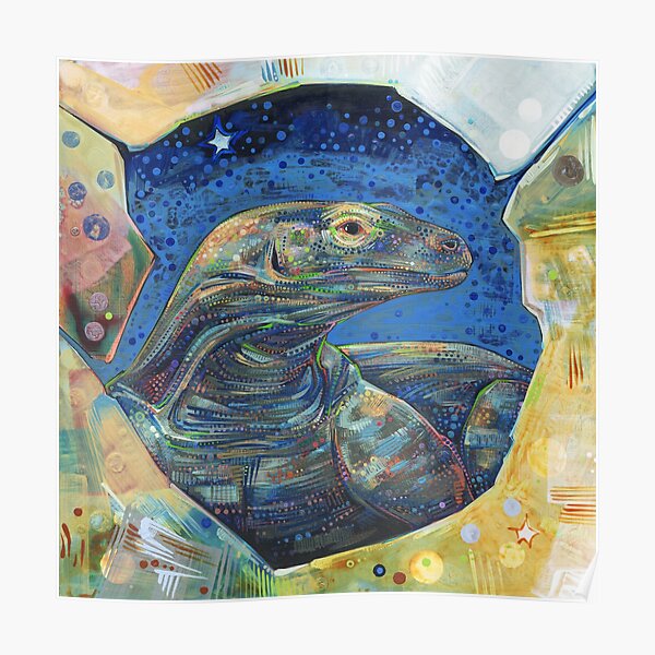 Komodo Dragon Painting - 2012 Poster