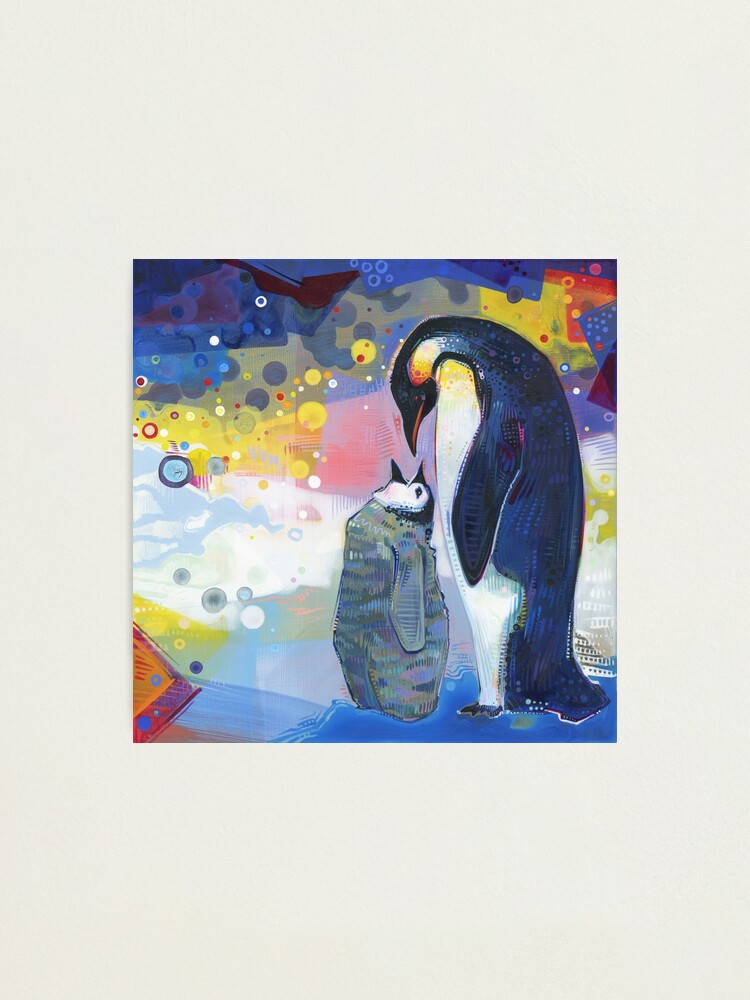 Alternate view of Emperor penguins painting - 2012 Photographic Print