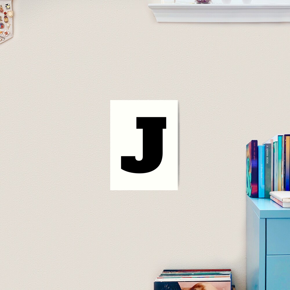 Alphabet J Uppercase Letter J Letter J Art Print By Marosharaf Redbubble