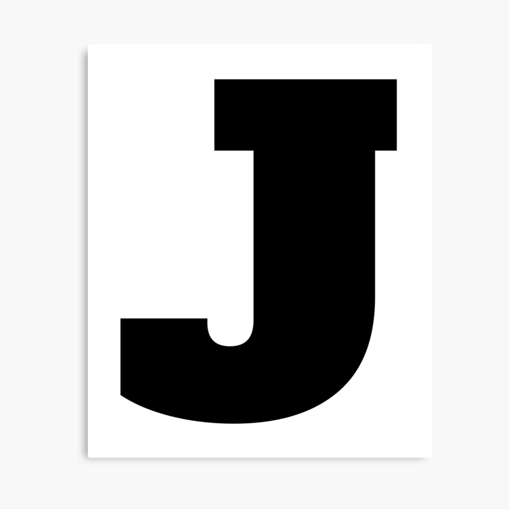 Alphabet J (Uppercase letter j), Letter J" Metal Print for Sale by ...