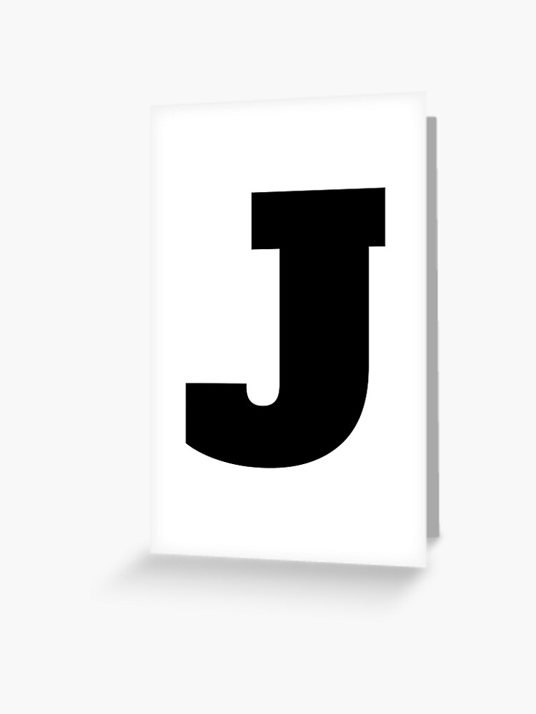 Alphabet J Uppercase Letter J Letter J Greeting Card By Marosharaf Redbubble
