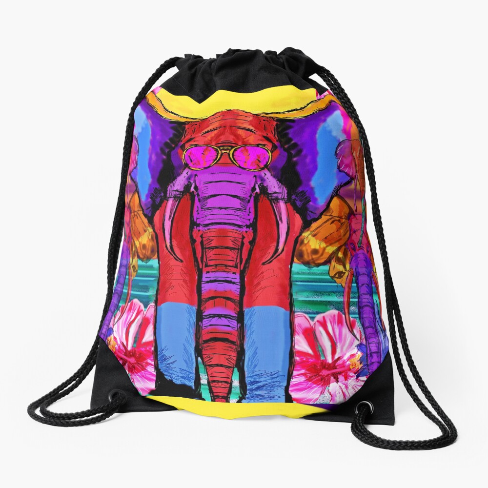 Elephantasy Drawstring Bag