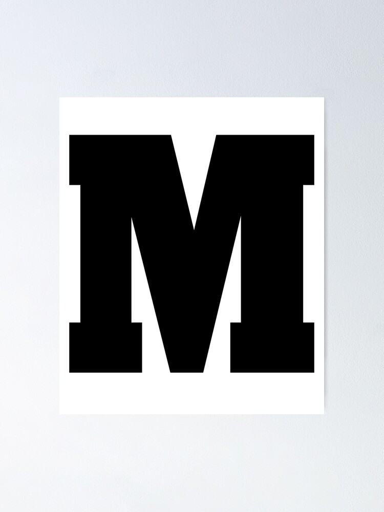 Alphabet M (lettre majuscule m), lettre M | Poster
