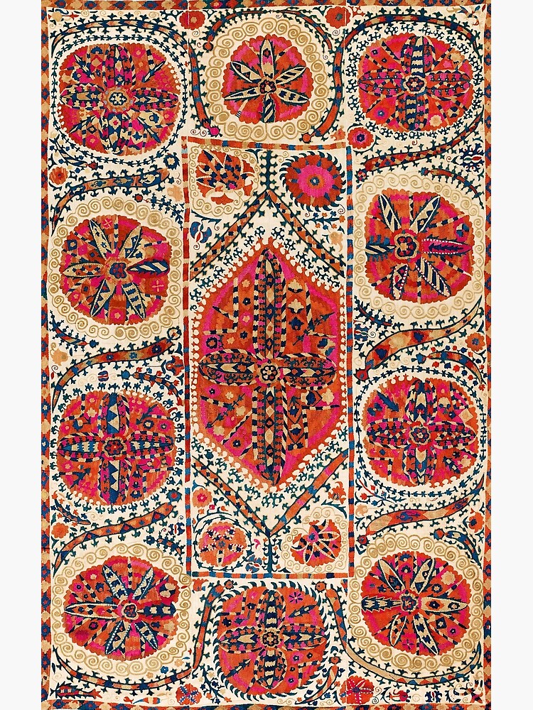 Uzbekistan Suzani Nim Print Yoga Mat by Vicky Brago-Mitchell®