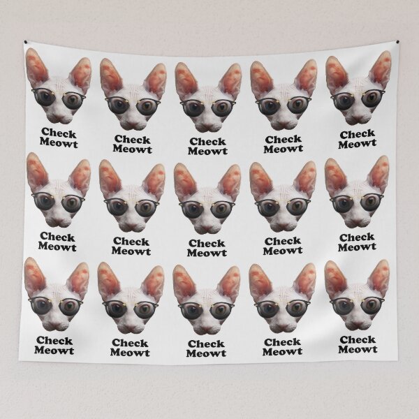 Item preview, Check Meowt Sphynx Cat Wearing Sunglasses 5 designed and sold by litmusician.
