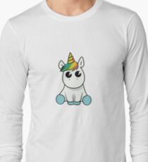 Süßes Einhorn Niedlich Verspielt Langarmshirt