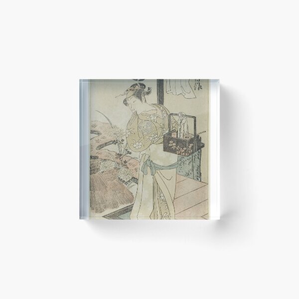 Item preview, El actor Yamashita Kinsaku II como Oume, esposa de Kisaku, en el Juego Nue no Mori Ichiyo no Mato, realizó el Teatro Nakamura en el Undécimo mes, 1770. designed and sold by woodblockmuseum.