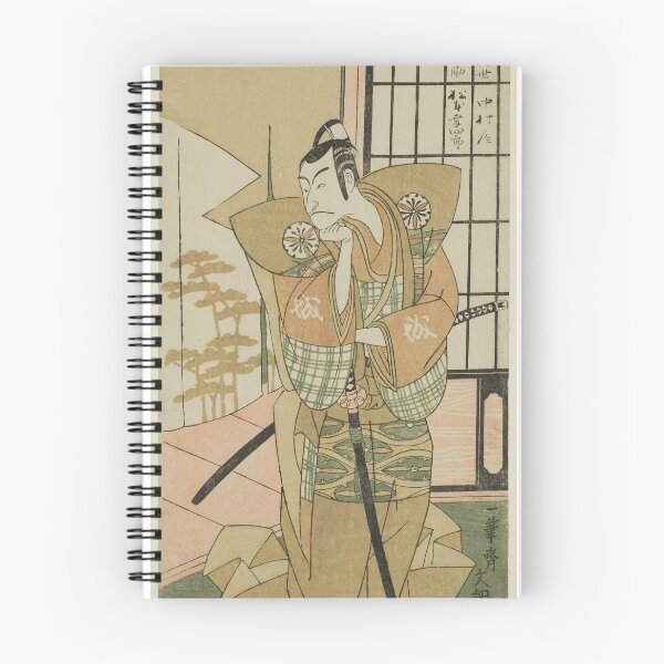 Item preview, The Actor Matsumoto Koshiro III as Akita Jonosuke in the Play Kawaranu Hanasakae Hachi no Ki, Performed at the Nakamura Theater in the Eleventh Month, 1769 designed and sold by woodblockmuseum.