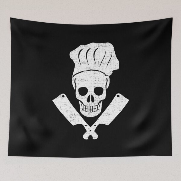 Item preview, butcher culinary chef skull designed and sold by Digitalhumor.