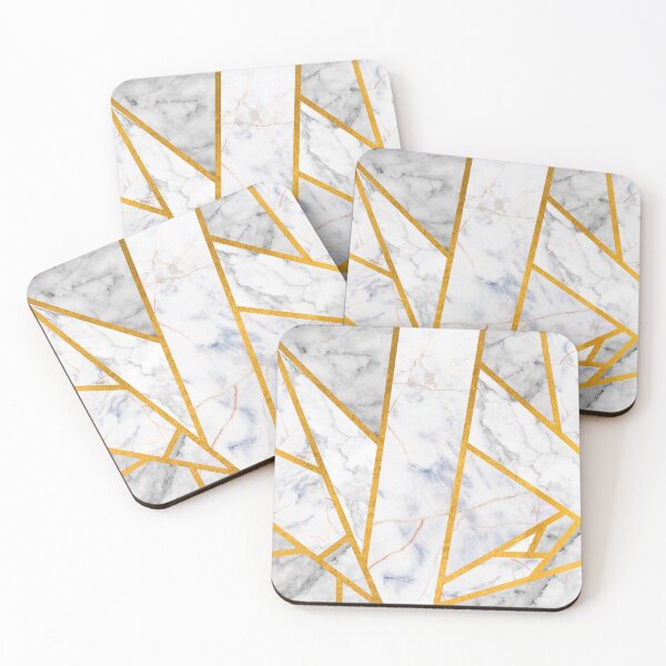 Item preview, Vision of Marble - Luxury Golden Triangles and Slices of Marble Stones designed and sold by cadinera.