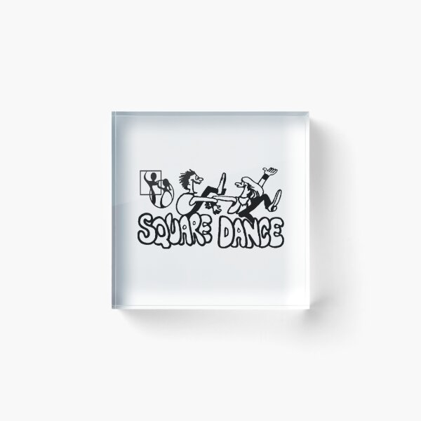 Item preview, SD Couple Cartoon Black designed and sold by Square Dancing Gifts & Merchandise.