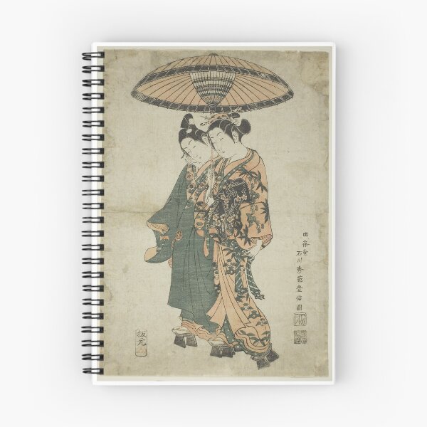 Item preview, The Actors Sanogawa Ichimatsu I and Segawa Kikunojo I as lovers under an umbrella designed and sold by woodblockmuseum.