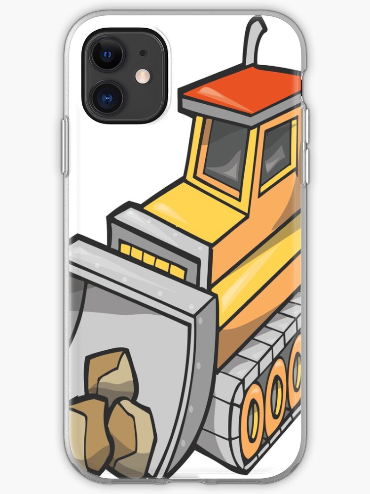 Kids Bulldozer Truck Trucks And Cars Cartoon Teachtoon Iphone Case Cover By Projectx23 Redbubble