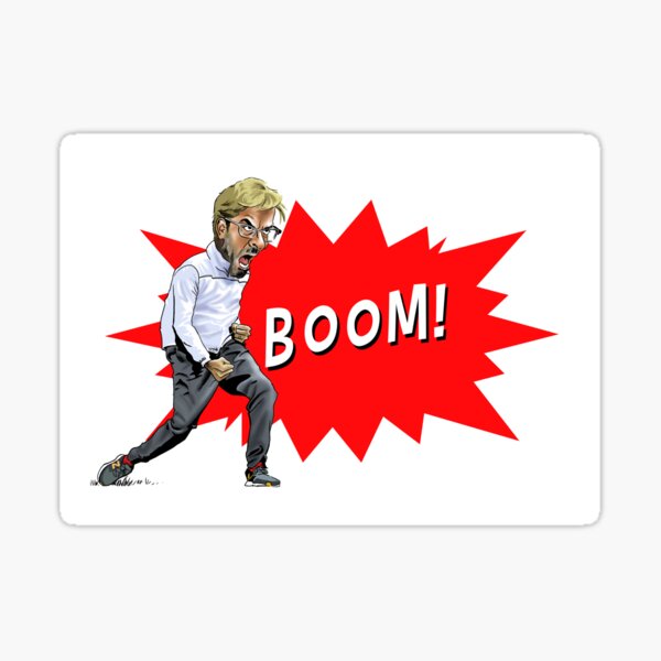 Jurgen Klopp - fist pump/ Boom! Sticker