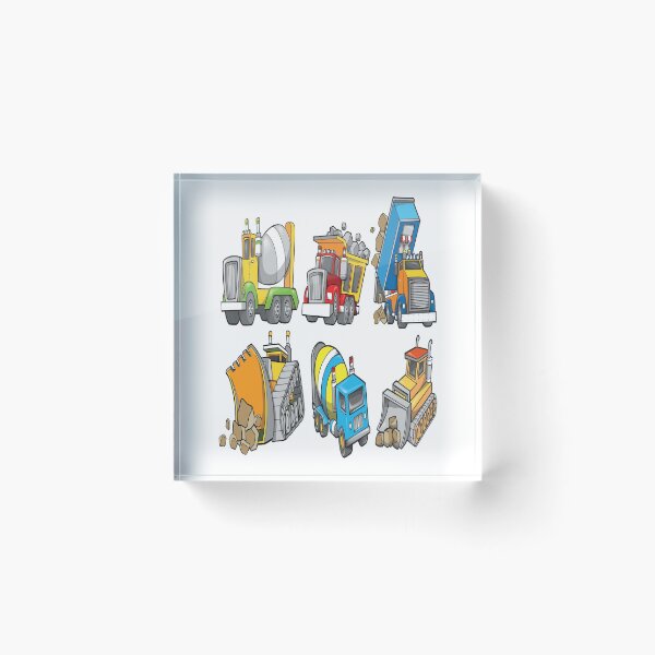Item preview, Kid Trucks  Cement Bulldozer Dump Trucks Cars Cartoon Teachtoon designed and sold by ProjectX23.