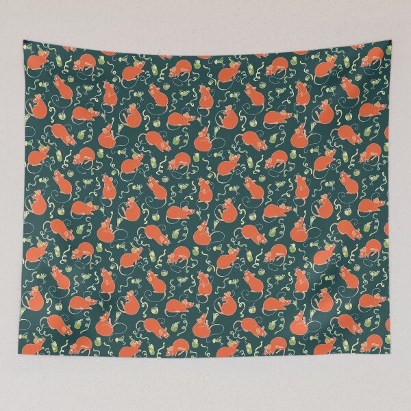 Item preview, Party Rats in Orange designed and sold by Holly Wells . Sweet Illustrations.