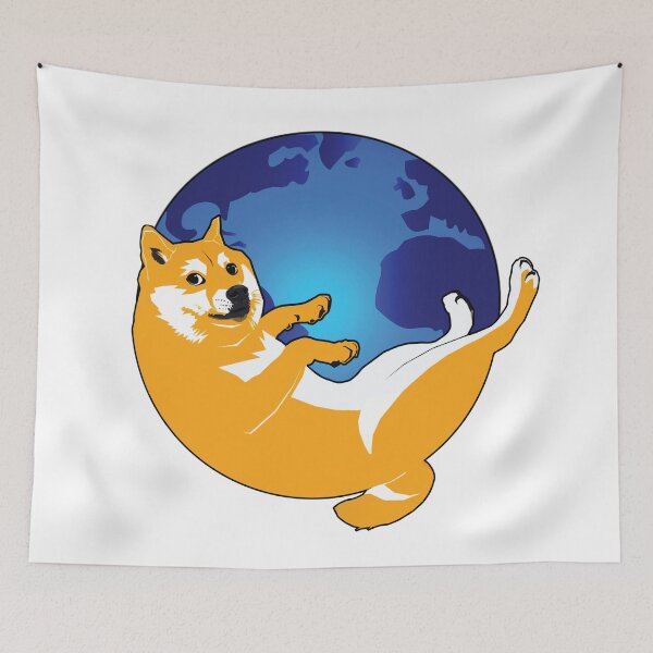 Item preview, Doge Shibe Firefox Parody Logo Meme designed and sold by alltheprints.