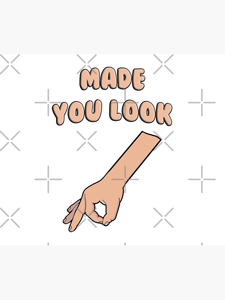 Made You Look Decal / Below the Waist OK Sign Circle Hand Gesture MEME  Sticker