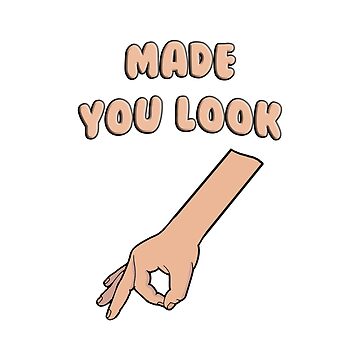 Made You Look Hand Sticker by HonestyB for iOS & Android