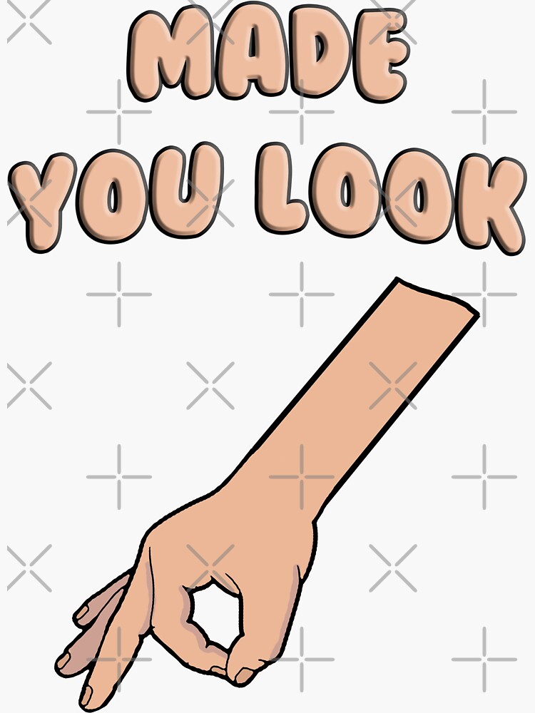 OK Sign Decal | Made you look hand meme game Sticker Below the waist